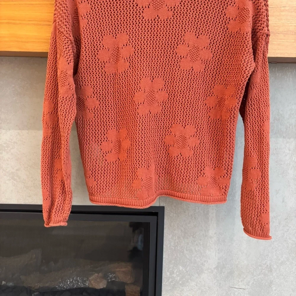 Madewell Floral Open-Stitch Cardigan, Size S - Picture 12 of 13